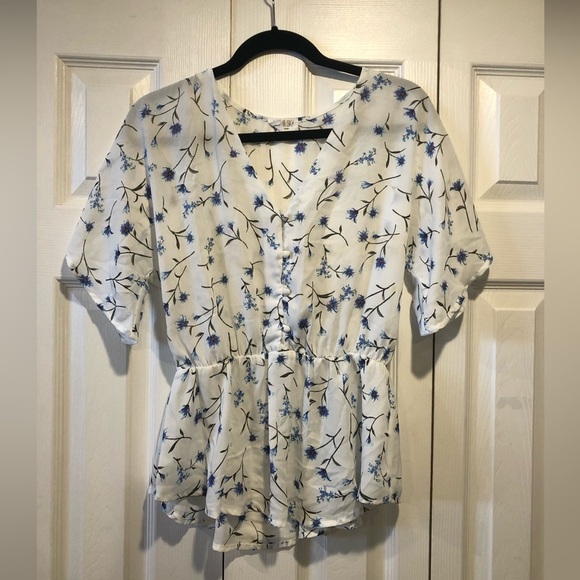 Floral Peplum Top - Picture 1 of 1